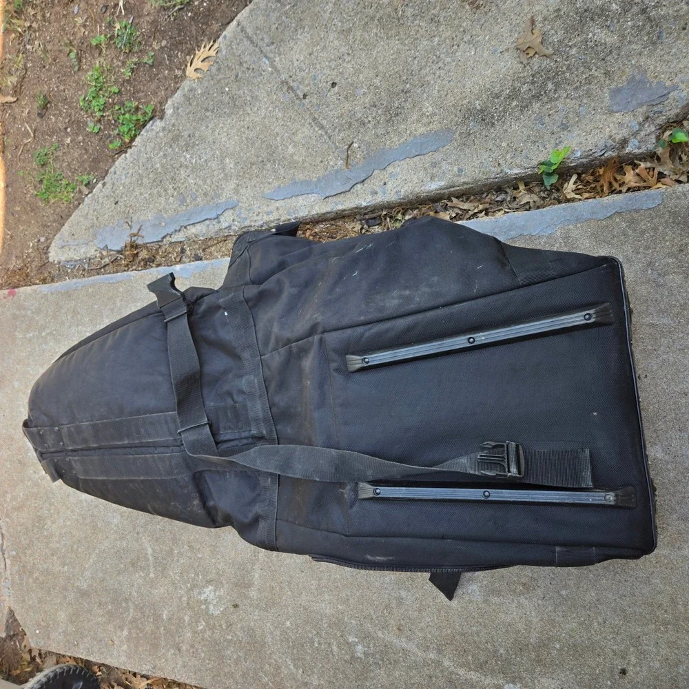 Armor Gear Rolling Golf Club Travel Bag Black Ballistic Nylon Hard Shell Base